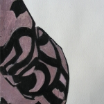 mauveTangle(pear shape) (2016) phototransfer on linen with oil pastel (30,3 x 22,9 cm)_web