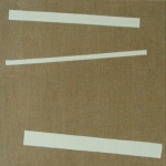 gesso1 (no one owns the line) (2010)  gesso on linen (50 x 50 cm)